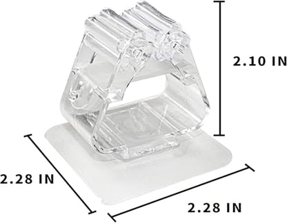 GANPUB 4Pcs Clear Fishing Rod Holder. Mounted Fishing Pole Holder, Wall-Mounted Multi-Purpose Functions, No Need to Drill Fishing Rod Rack, Can Hold any Type of Fishing Rod, Fishing Rod Holders