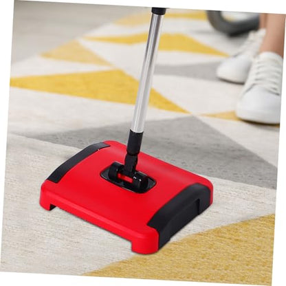 Manual Carpet Floor Sweeper with Height Pet Hair and Debris Removal Tool Non-Electric Push Design for Effortless Home and Office Cleaning