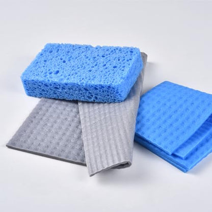 METUUTER 10 Packs Swedish Dishcloths, Reusable Kitchen Dishcloths Compostable Cellulose Dish Clothes for Kitchen and Household Use (Grey) - color: Grey