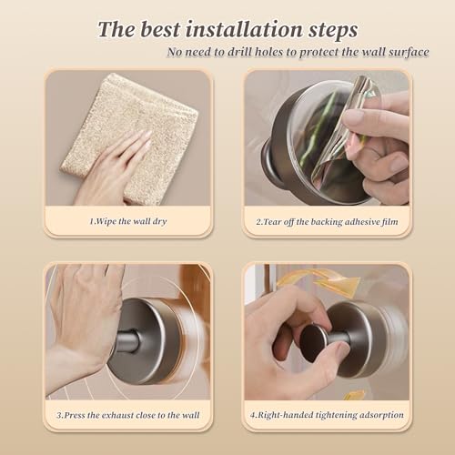 Kairsya Towel Hooks for Bathroom No Drill, Suction Cup Hooks for Shower Waterproof, Adhesive Wall Hooks for Glass Tile Marble Stainless Steel, 2 Pack Silver - color: Silver White