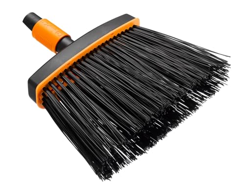 Fiskars QuikFit Sweeping Broom, Broom Head, Width: 26 cm, Synthetic bristles, Black/Orange, 1001415 - style: Broom (26 cm)