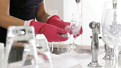 Casabella Premium Waterblock Reusable Household Cleaning Gloves, Medium - size: Medium (Pack of 1)