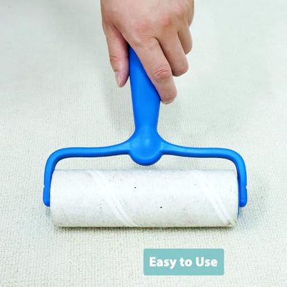 6.3 inch Large Lint Roller Refills for Pet Hair Extra Sticky Roller Refills 6.3 in Long Handle Lint Roller Replacement for Floor Carpet Couch Clothes (Pack of 4) - size: 4-Pack