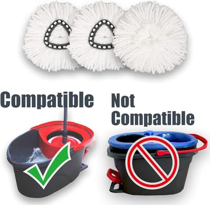 Mop Replace Head, Spin Mop Replacement Head Easywring 1-Tank System, Easy Cleaning, Microfiber, Machine Washable (3 Pack) - size: 3 Pack