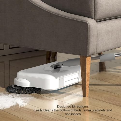 Manual Carpet Sweeper, Non Electric Floor Cleaner with Dual Brush Hand Push Floor Sweeper Mop Broom for House Office Kitchen