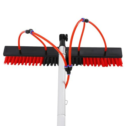 30ft Water Fed Pole Kit Solar Panel Cleaning Brush, Adjustable Window Cleaning Poles with 22in Water Fed Cleaning Brush, Solar Panel Cleaning Pole Outdoor Window Washing Equipment (30Ft, 22in Brush) - size: 30Ft, 22in Brush
