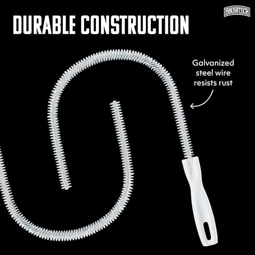 BRUSHTECH – Sink Drain & Overflow Cleaning Brush – White, Set of 2