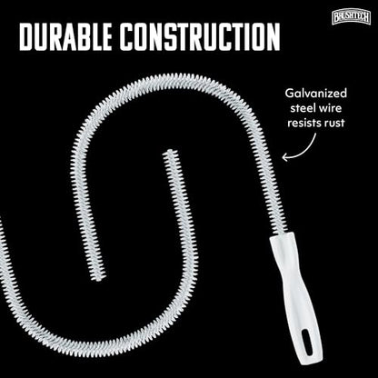 BRUSHTECH – Sink Drain & Overflow Cleaning Brush – White, Set of 2