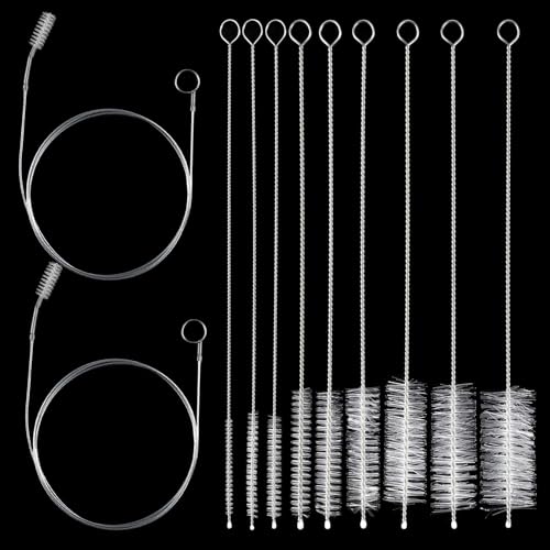 Pipe Cleaner 12 Pcs/Set, Refrigerator Cleaning Tool, Nylon Straw Cleaner Brush, Tube Cleaner Long Pipe Cleaners, Professional Tube Cleaning Brush Set, That Meets Daily Needs
