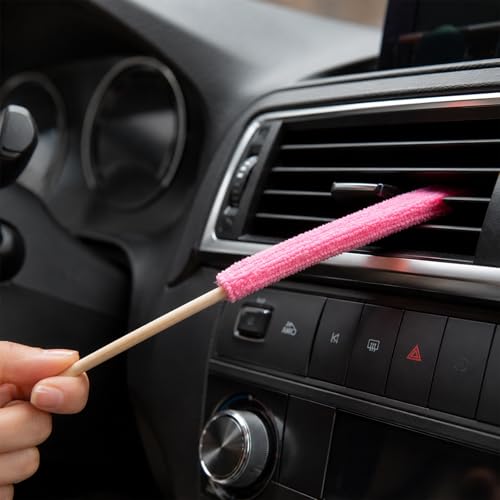 12Pcs Microfiber Detail Duster Sticks, Fan Blade Cleaner Crevice Cleaning Tool Mini Duster Crevice Cleaning Brush for Car Air Vents, Blinds, Fans, Windows, Small Spaces, Gap Dust Cleaner