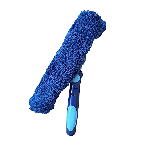 Bring It On Cleaner 20 Foot Reach Extension Pole Plus Squeegee & Window Washer Telescopic Pole for Window Cleaning Extension Pole for Cleaning Windows