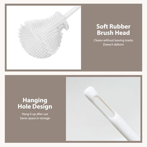 Long Handle Water Bottle Cleaner 360° Flexible Silicone Brush use for Cleaning Narrow Jars Mugs and Baby Bottles 2PCS - color: 2pcs
