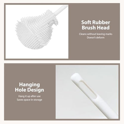 Long Handle Water Bottle Cleaner 360° Flexible Silicone Brush use for Cleaning Narrow Jars Mugs and Baby Bottles 2PCS - color: 2pcs