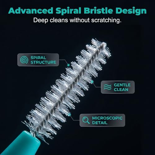 Shower Head Cleaning Brush for Small Holes, 10 Pack Multifunctional Crevice Cleaner with Nylon Bristles for Bathroom Accessories, Sink Faucet & Phone Speaker Grille (Blue-30pcs) - color: Blue-30pcs