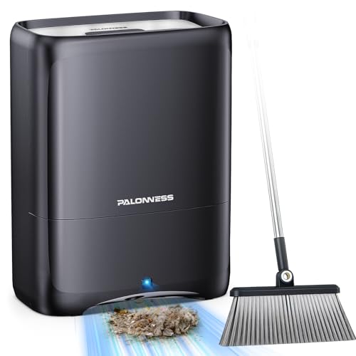 Pro Touchless Vacuum Automatic Dustpan 1400W Ultra Fast & Powerful, 18KPA Vacuum Dustpan TOF Sensor Hands-Free LED Alerts, 6L Electric Dustpan for Home/Kitchen/Office/Sweeping Salon/Pet Shop(No Broom) - color: Black