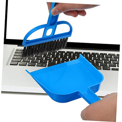 Healifty 9sets Mini Handheld Broom and Dustpan Cleaning Tool for Tabletop and Pet Cages Compact Broom Dust Pan for Easy Cleaning of Narrow Spaces