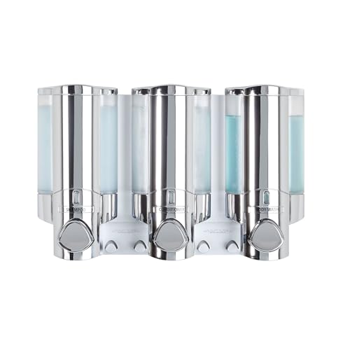 Better Living Products 76345 AVIVA Three Chamber Dispenser, Chrome - color: Chrome, size: 3-Chamber