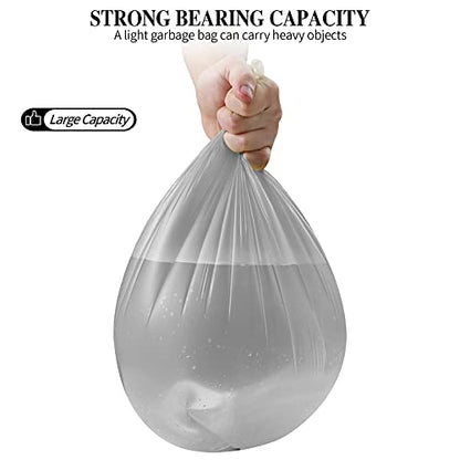 5 Rolls Small Trash Bags - 200 Counts Durable 4 Gallon Small Garbage Bags for home office kitchen Bathroom Bedroom Trash Can liners（Silver） - color: 200 Count Silver
