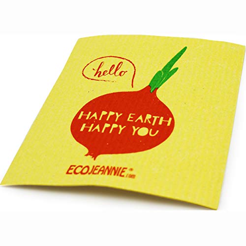 (5 Pack) Eco-Friendly German Cleaning Cloth 100% Biodegradable Cellulose Sponge Cloths, Kitchen Cloths, GMO-Free, Reusable - Made in Germany Packaged in P.R.C. - size: 5