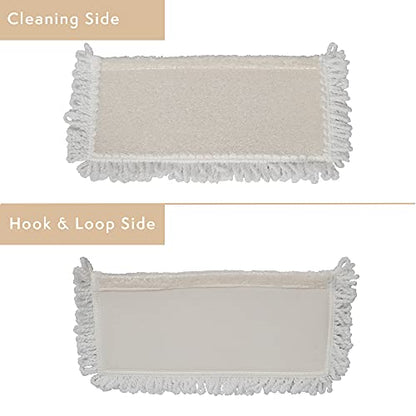 Harper Live.Love.Clean. Bamboo 2-in-1 Smooth Surface Wet/Dry Dust Mop with (2) Washable Pads for Cleaning Dust, Pet Hair & Fine Dry Dirt - style: Bamboo Wet/Dry Dust Mop