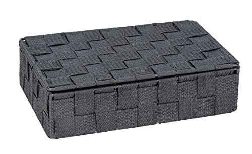 Wenko Adria Storage Basket, dark grey, 26 x 7 x 17 cm - color: Dark Grey
