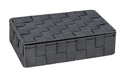 Wenko Adria Storage Basket, dark grey, 26 x 7 x 17 cm - color: Dark Grey