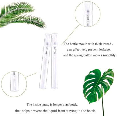 Mini Spray Bottles 70PCS 5ML Clear Plastic Empty Sample Containers Fine Mist Perfume Travel Refillable Spray Bottle Perfume Atomizer Small Travel Size Spray Bottle for Cleaning, Essential Oils - style: 70PCS,5ML