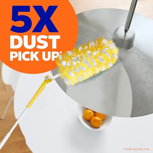 Swiffer Duster Kit with 3 ft Extendable Handle, Heavy Duty Dusting Starter Kit with 3 Refills, for Ceiling Fans, Vents and Hard to Reach Places - size: 4 Piece Set