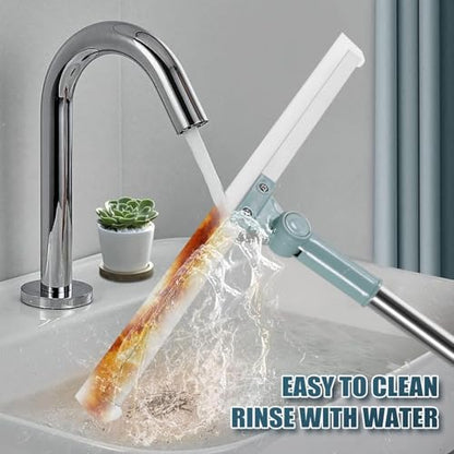 Retractable Silicone Floor Scraper Bathroom Wiper,Retractable Silicone Floor Scraper Bathroom Wiper 35cmsiliconegroundscrape,Floor Wiper 52cmsiliconescrape,Pet Hair Cleaning Silicone Broom (14in) - color: 14in