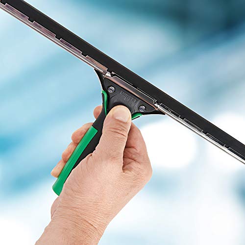 UNGER 79000 ErgoTec Window Squeegee 35cm - Rubber Squeegee Blade, Stainless Steel Channel & Rubber Grip Handle - Window Cleaning Equipment - size: pack de 1 unidad, style: A