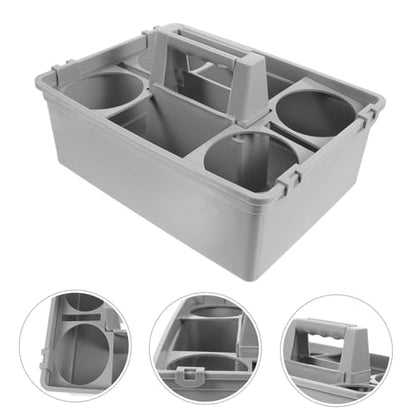 PRETYZOOM Multipurpose Cleaning Supplies Storage Basket with Handles Lightweight Organizer for Home Office Features Multiple Compartments for Easy Organization and Transport