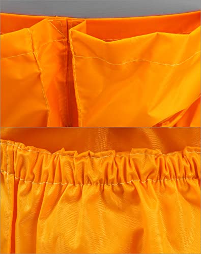 QWORK Trash Can Caddy Bag, 2 Pack 10 Pockets Commercial Cleaning Caddy Bag, Fit 32-50 Gallon Can, Round Trash Bag Holder, Garbage Bin Caddy Organizer, Yellow - size: 1 Count (Pack of 2)