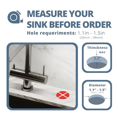 SBEN Built-in Kitchen Sink Soap Dispenser – Stainless Steel Brushed Nickel Pump, 17 oz Bottle and Extension Tube Kit 47", Upgraded Metal Check Valve, Countertop Hand Soap & Lotion Dispenser - color: Brushed Nickel