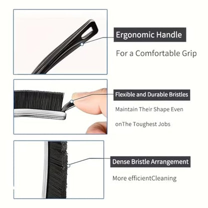 Hard-Bristle Crevice Cleaning Brush - Ultra-Thin Gap Cleaning Tool for Tile Joints, Window Tracks and Kitchen Corners - Durable Dead Corner Scrubber for Bathroom, Vanity and Sink