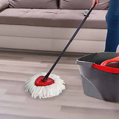Spin Mop Replacement Head - 6 Pack EasyWring Mop Refills with Base Compatible with O-Cedar Triangle Spin Mop, Microfiber Mop Replace Head Easy Cleaning Floor Head Mop for Floor Cleaning - color: 6 Pack White