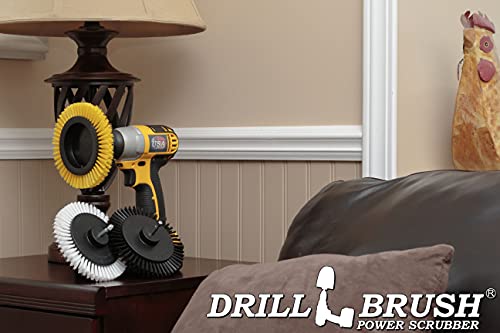 Variety Multi-Function Rotating Crevice Cleaning Brush Set - Car Detailing Kit - Bathroom & Grill Ultra Stiff Crevice Brush - Yellow, White, and Black Gap Brush for Cleaning - size: edge brush