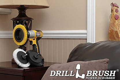 Variety Multi-Function Rotating Crevice Cleaning Brush Set - Car Detailing Kit - Bathroom & Grill Ultra Stiff Crevice Brush - Yellow, White, and Black Gap Brush for Cleaning - size: edge brush