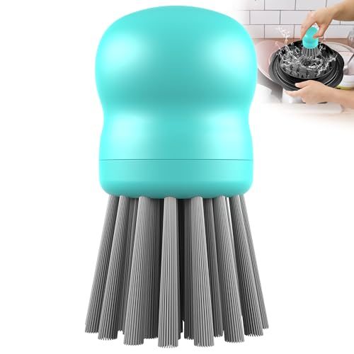 Mini Dish Brush for Cleaning Chicken Shredder, Palm Brush Dish Scrubber with Ergonomic Grip, Kitchen Brush for Washing Dishes, Pans, Pots, Sink (1, Mint Green) - color: Mint Green
