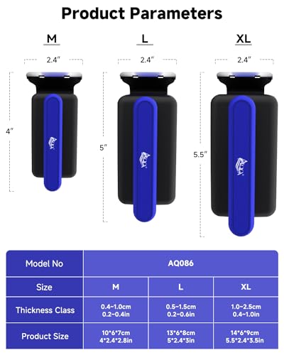 AQQA Magnetic Aquarium Fish Tank Glass Cleaner, Dual-Blades Algae Scraper Glass Cleaner Scrubber, Double Side Floating Aquarium Magnetic Brush for 0.2-0.6 Inch Thick Glass Aquariums Tank - size: L