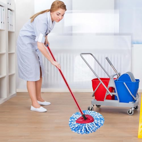 2 Pack Mop Replace Heads Compatible for OCeda, Spin Mop Refill Head Replacement for RinseClean 2-Tank System - Fluffy Microfiber, Machine Washable and Easy to Replace - size: 2 Count (Pack of 1)
