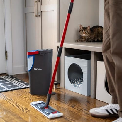 O-Cedar H2prO Flat Mop System | Quick Everyday Cleaning | Dual-Tank Fresh Water System | Machine Washable Reusable Microfiber Mop Pad | Safe on Hardwood, Tile & Vinyl Floors - size: H2prO