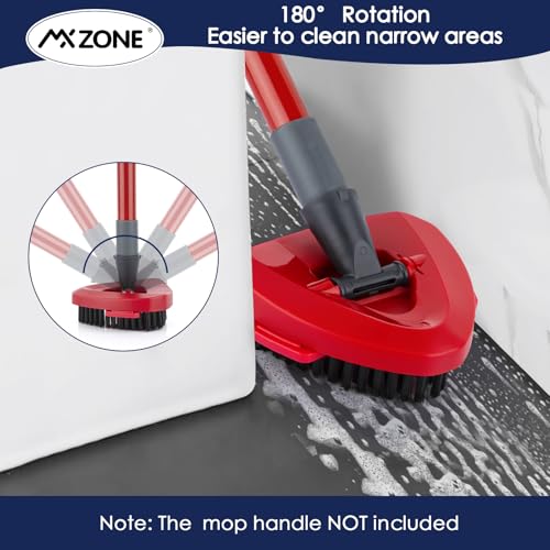 Scrubber and Mop Base Compatible with O Cedar RinseClean 2 Tank System, Spin Mop Scrub Brush Head Replacement, Hard Bristle Cleaning Brush, 1 Mop Base and 1 Scrub Brush, Not Fit EasyWring 1 Tank - size: 1pcs 2-Tank Scrubber+Base