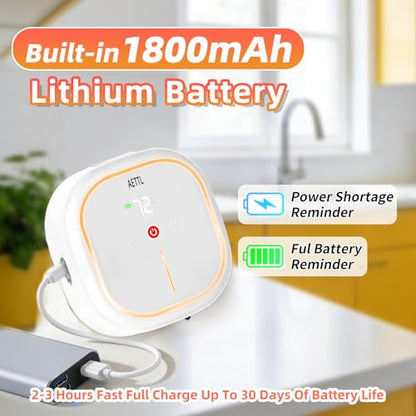 Automatic Foam Soap Dispenser Touchless Wall Mounted, USB-C Rechargeable with Smart Screen Temperature Display & Ambient Light, 7 Adjustable Levels, 16.9 oz for Kitchen Bathroom Commercial,White - color: Ae-002-w