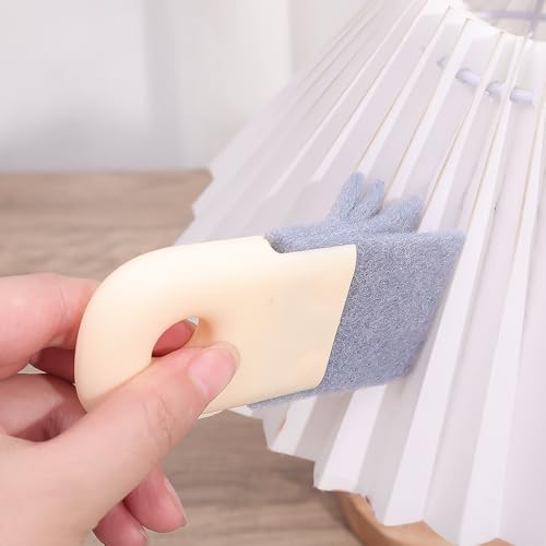 Groove Cleaning Brush Window Track Cleaner Window Sill Cleaner Sliding Door Track Crevice Clean Brushes,Beige - color: Beige
