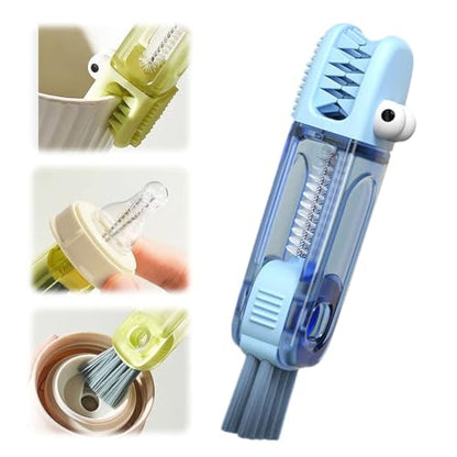 3 in 1 Cup Lid Cleaning Brush, 2024 Upgrade Crevice Cleaning Brush Set for Baby Bottle Gap Tight Spaces Cup, 3 in 1 Multifunctional Cleaning Brush Portable Cup Lid Cleaner with Brush (B2) - color: B2