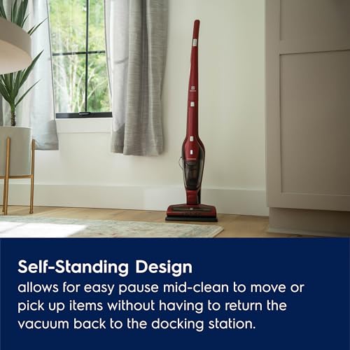 Electrolux Ergorapido Pet Cordless 2-in-1 Vacuum Cleaner with Motorized Pet Nozzle for Easy Pet Hair Removal, 48-Minute Run Time, 2 Power Modes, Chili Red - style: Pet Version
