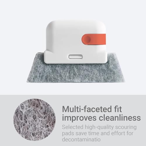 Magic Window Track Cleaner, Multifuction Window Groove Cleaning Brush with Replacement, Window Sliding Door Track Cleaner Household Use, Sliding Door, Track, Sill, Tile Lines, Shutter - color: Mix