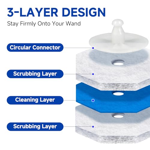 50 Count Disposable Toilet Brush,Toilet Cleaner Refills,Replacement Heads for Toilet Cleaning System,Compatible with Most Toilet Brushes（not Included Brush Rod）