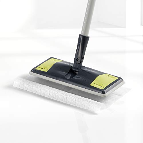 Mery Dust Catcher Mop with 10 Refills, PP,TRP Non Woven, Grey, Lime and White, 28.5 x 10.5 cm, Cloths 29.5 x 21.5 cm