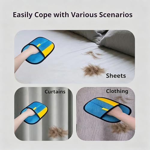 Purepath Hair Removal Glove, Pet Hair Removal Glove for Dogs & Cats Reusable Magic Brush Cat Hair Remover ,Pure Path Yomi Pet Hair Remover Glove Tool for Carpet,Clothes,Car Mats,Couch,Bed,Furniture